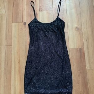 Sparkly black mini dress